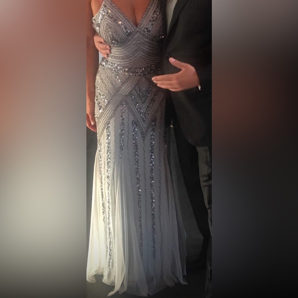 Jump Beaded Sequin-Embellished Gown